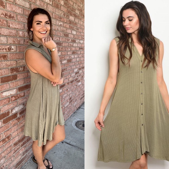 Dresses & Skirts - Olive Green Dress
